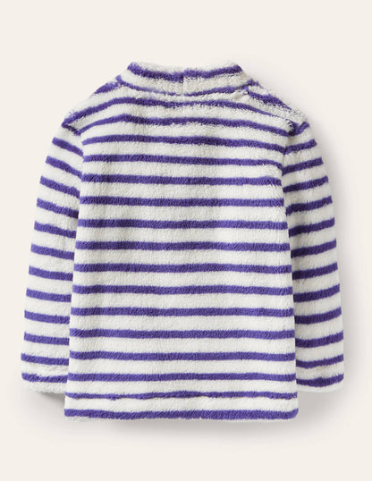 Cosy Funnel Neck Top-Starboard Blue/ Ivory-2