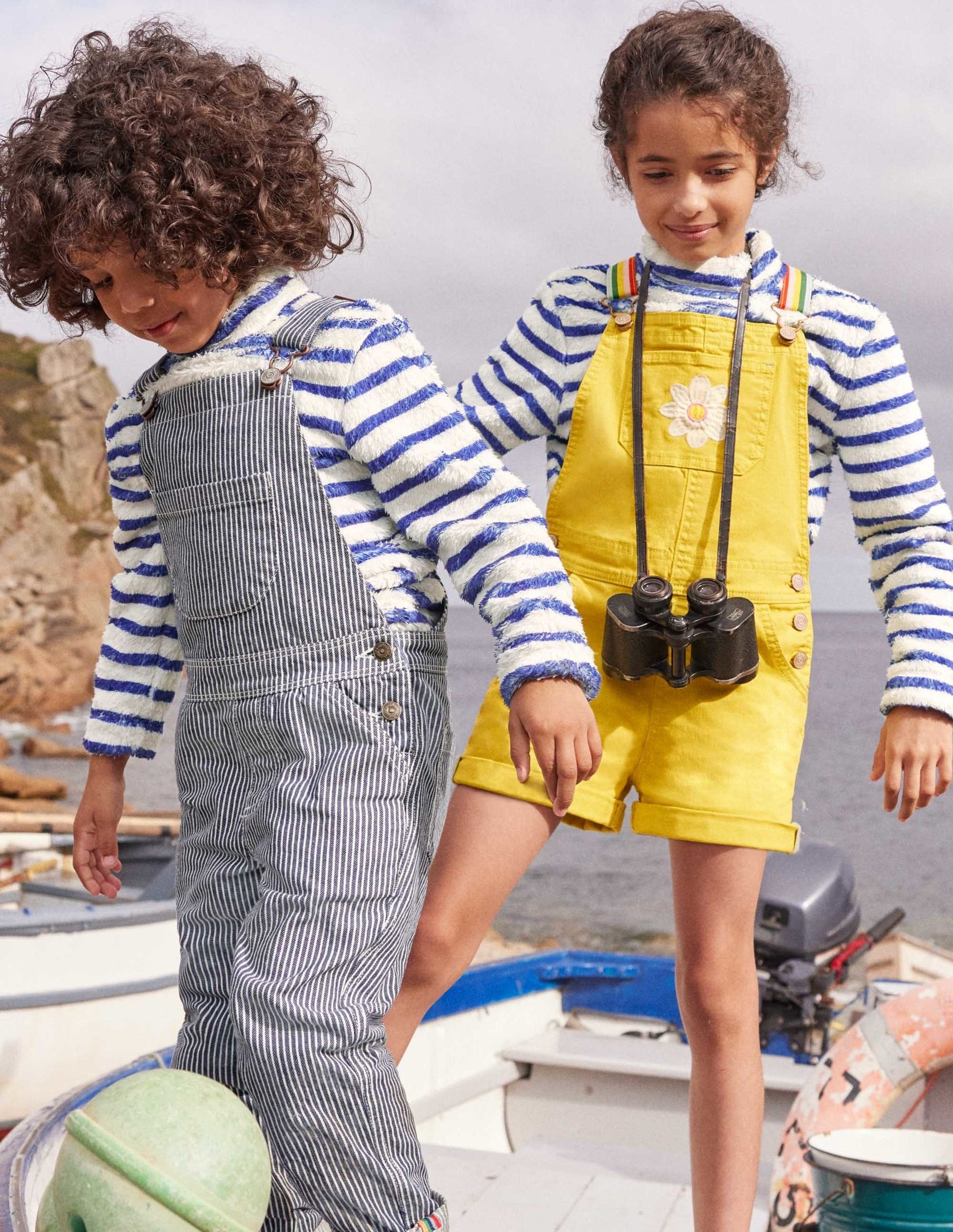 Cosy Funnel Neck Top-Starboard Blue/ Ivory-6