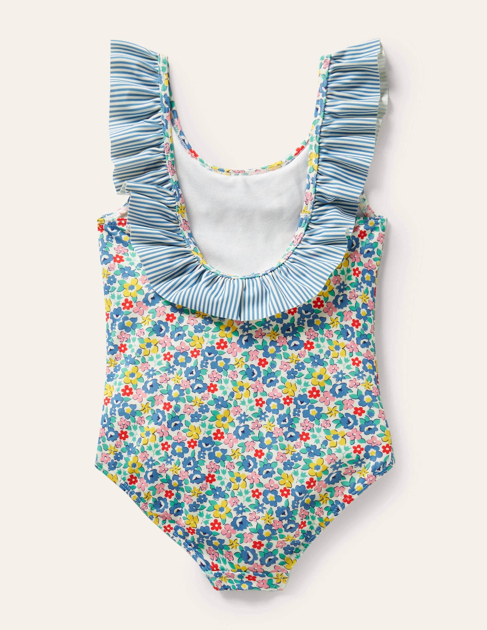 Frill Swimsuit-Elizabethan Blue Spring Floral - Image 2
