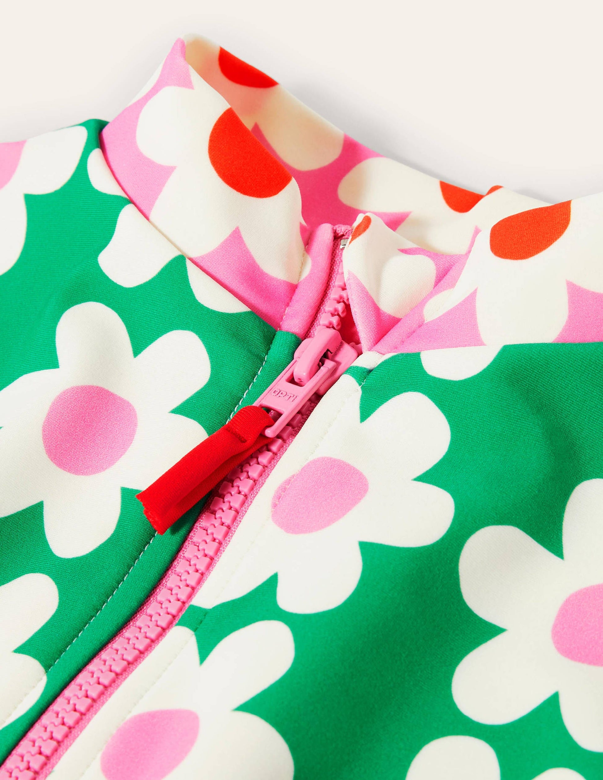 Long-sleeved Swimsuit-Green Pepper Daisy Geo-3