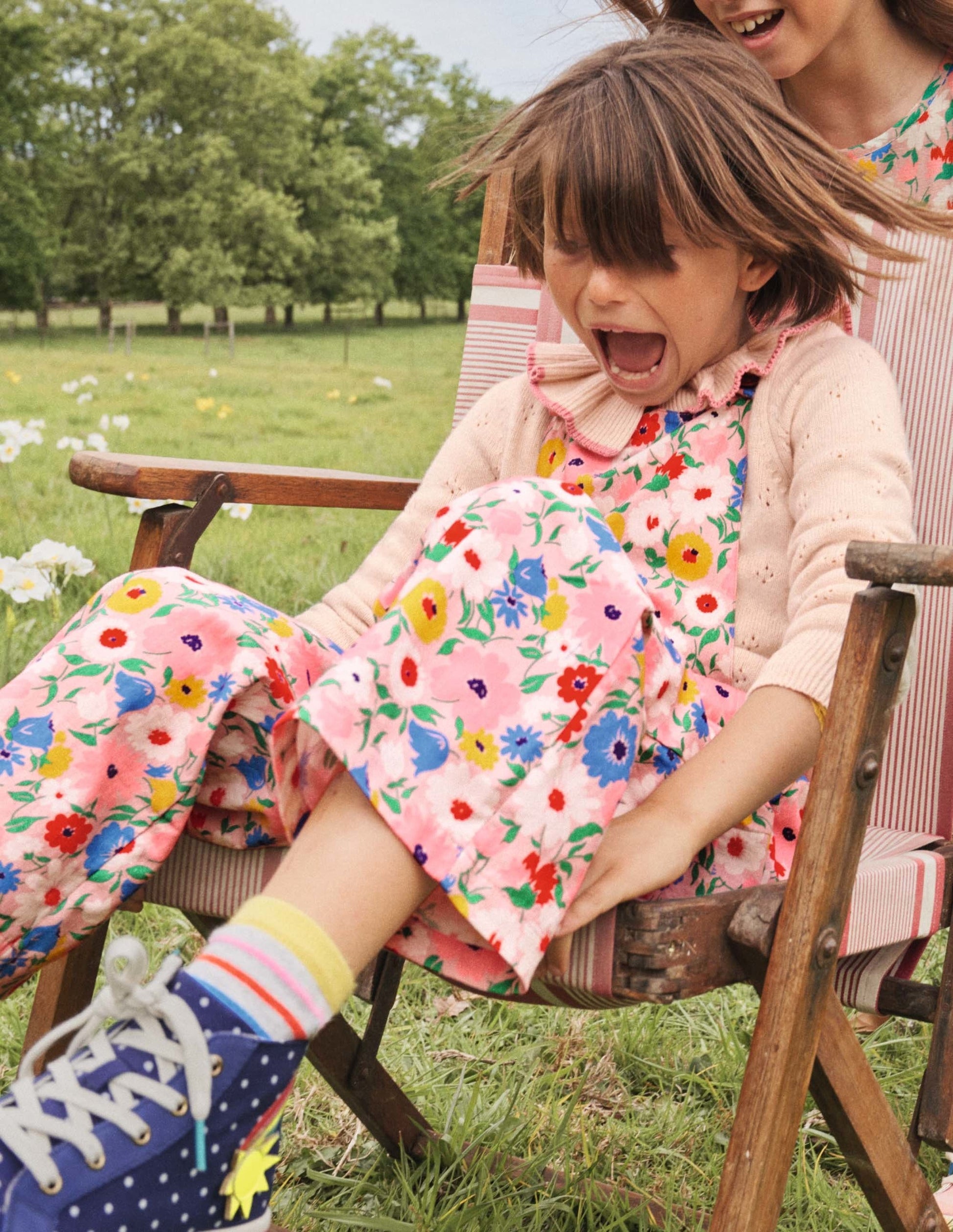 Floral Dungarees-Boto Pink Painterly Floral-4
