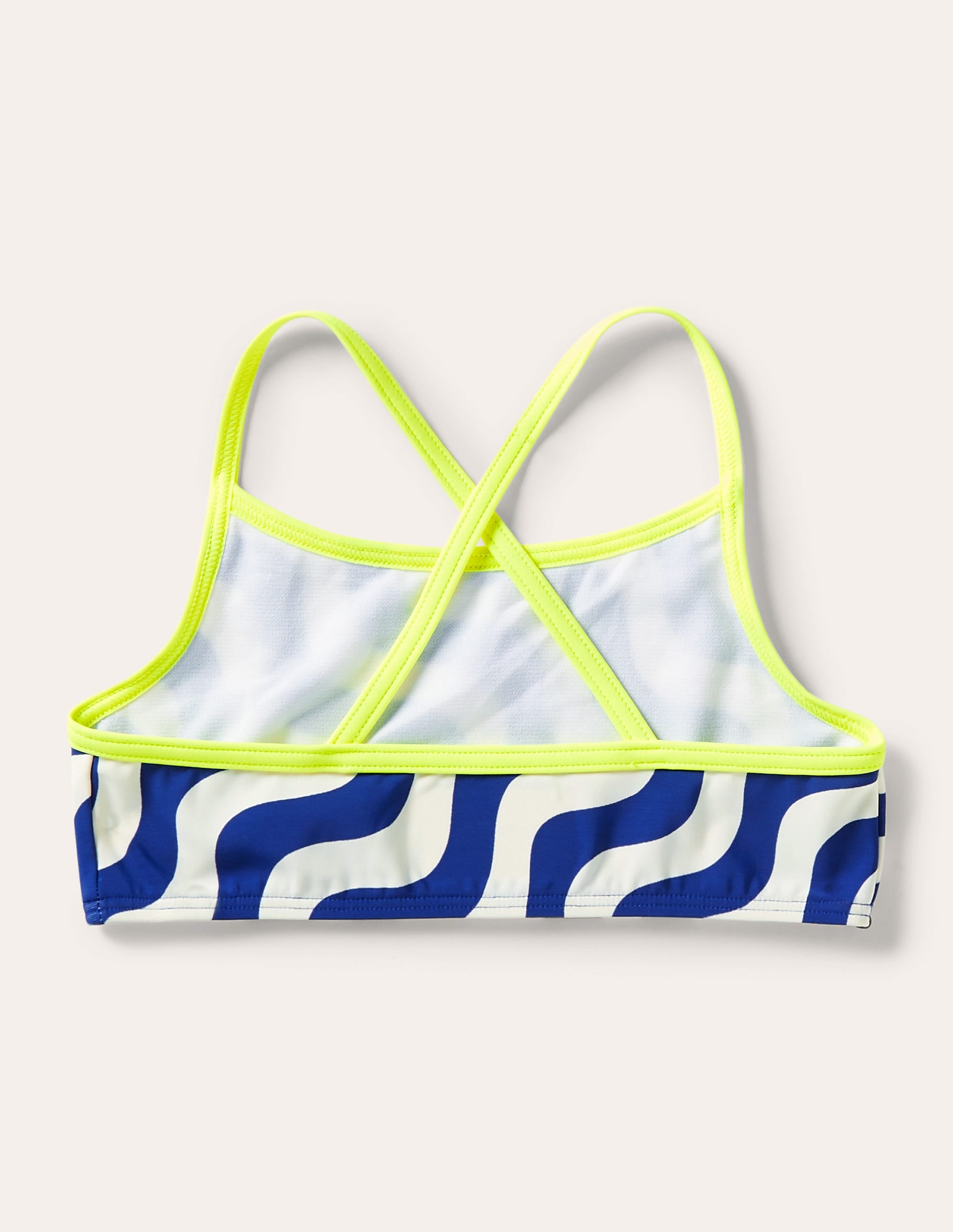 Patterned Bikini Top-Ivory/Blue Wave - Image 2