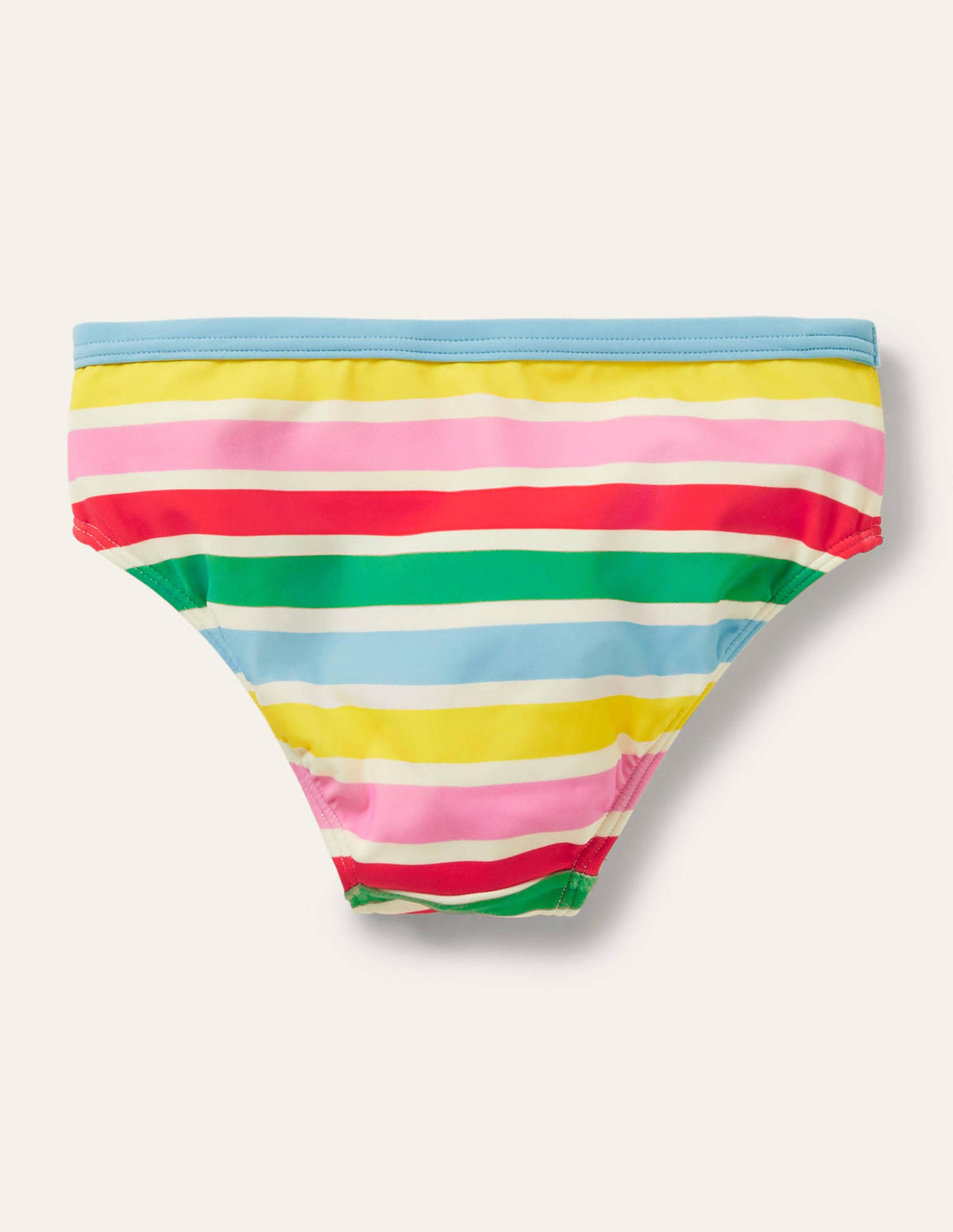 Patterned Bikini Bottoms-Ivory Multi Rainbow-2