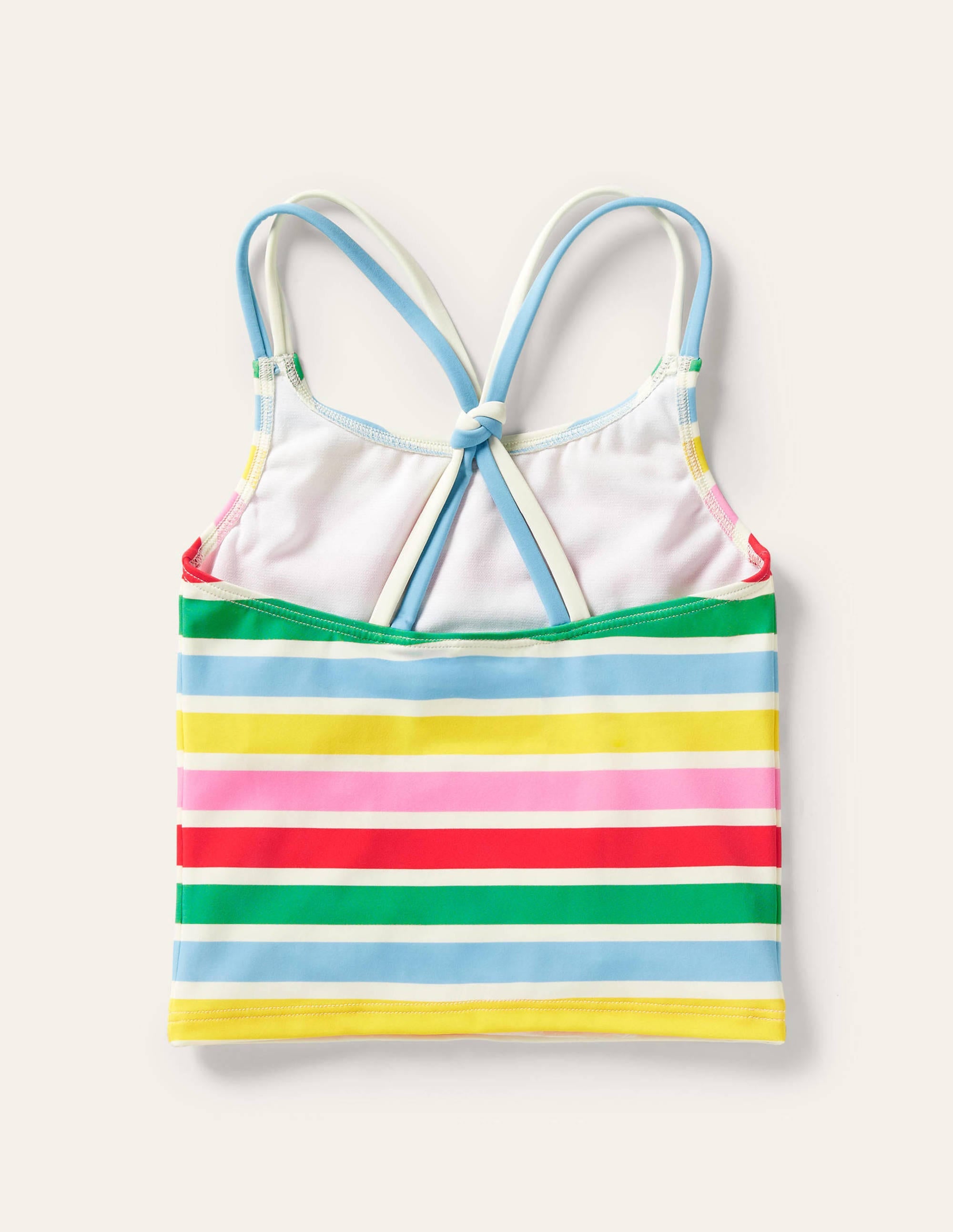 Patterned Tankini Top-Ivory/Multi Rainbow - Image 2