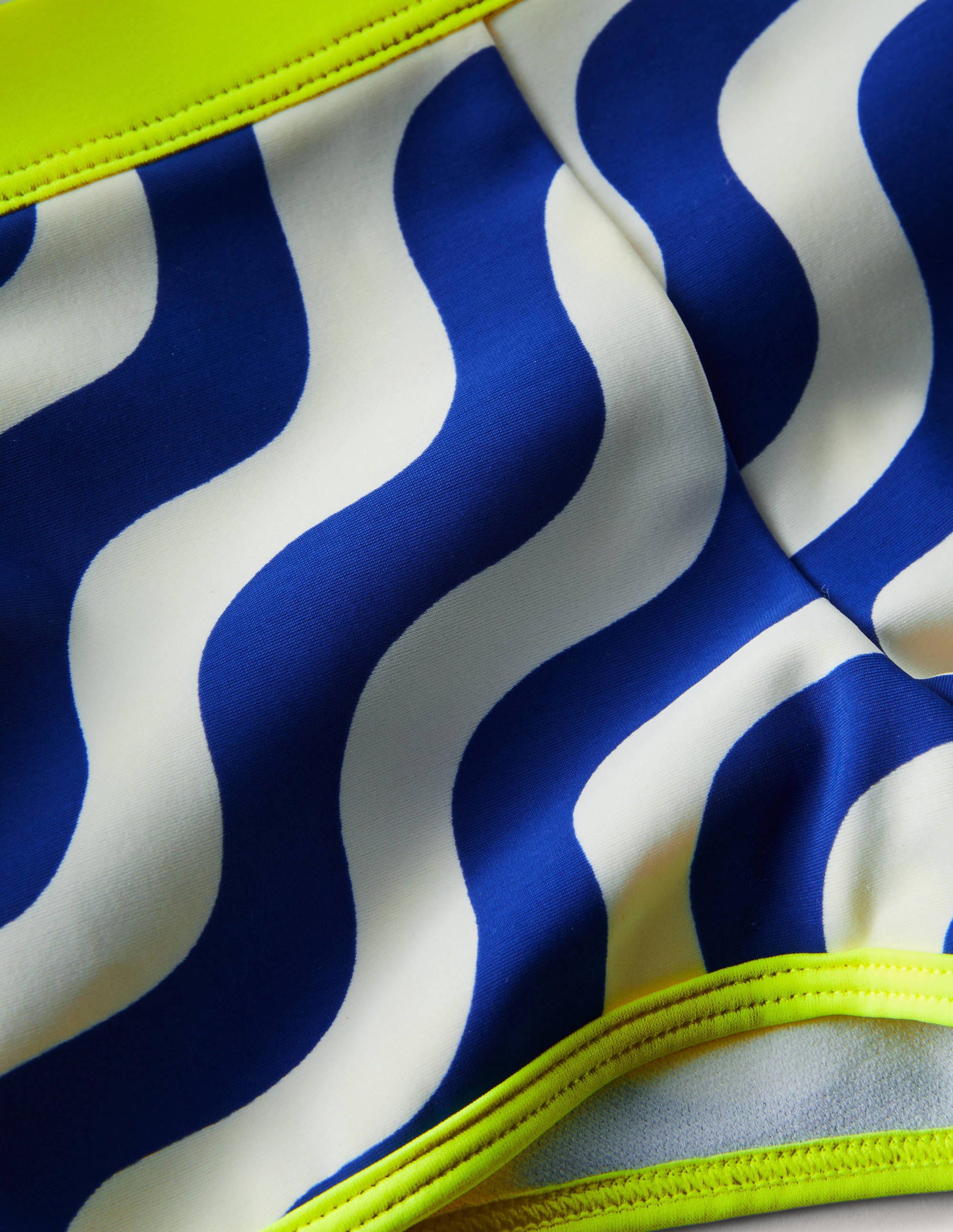 Patterned Swim Shorts-Ivory/Blue Wave - Image 4