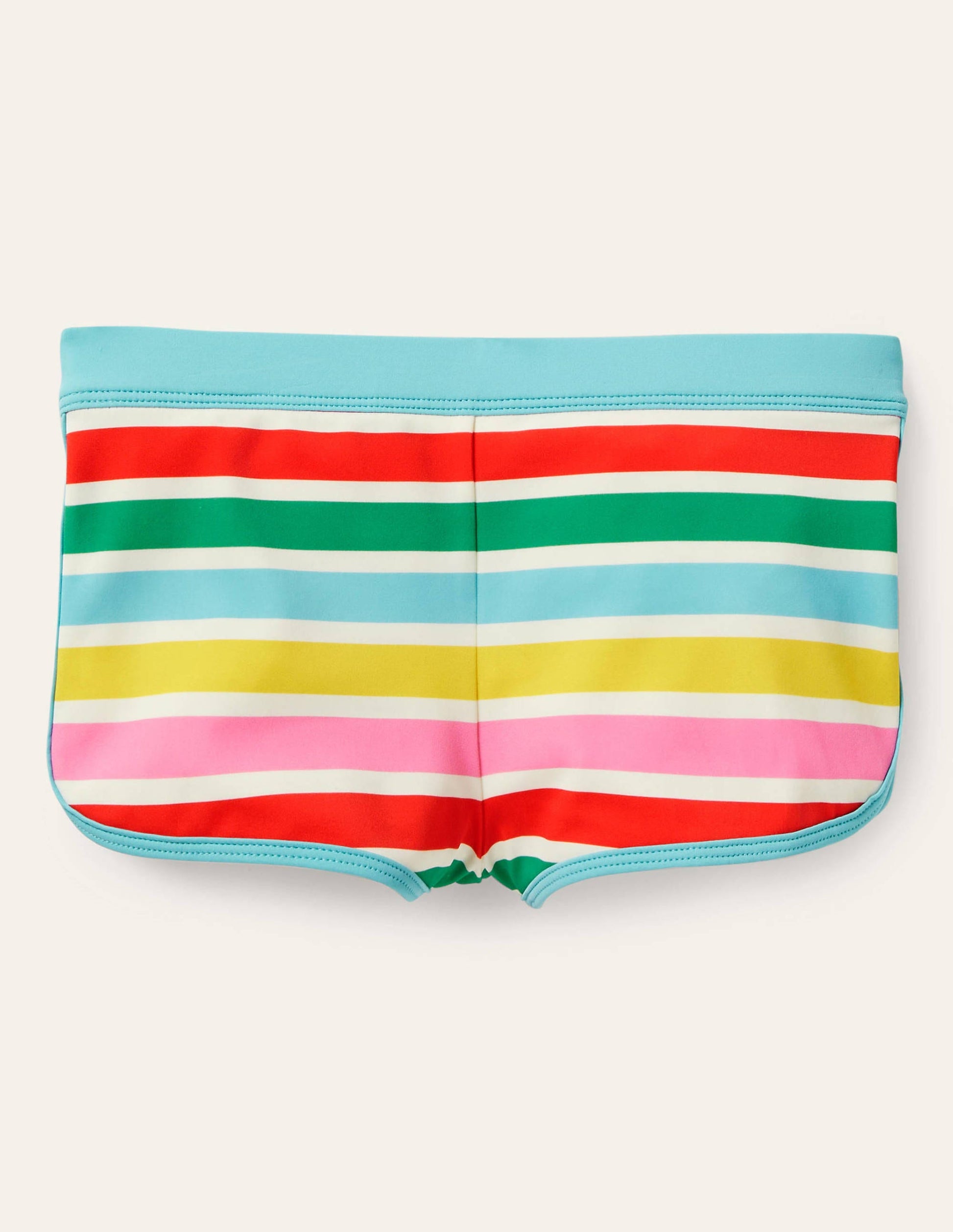 Patterned Swim Shorts-Ivory/Multi Rainbow-2