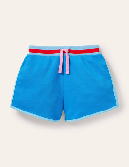 Appliqué Jersey Shorts-Moroccan Blue Rainbow-3