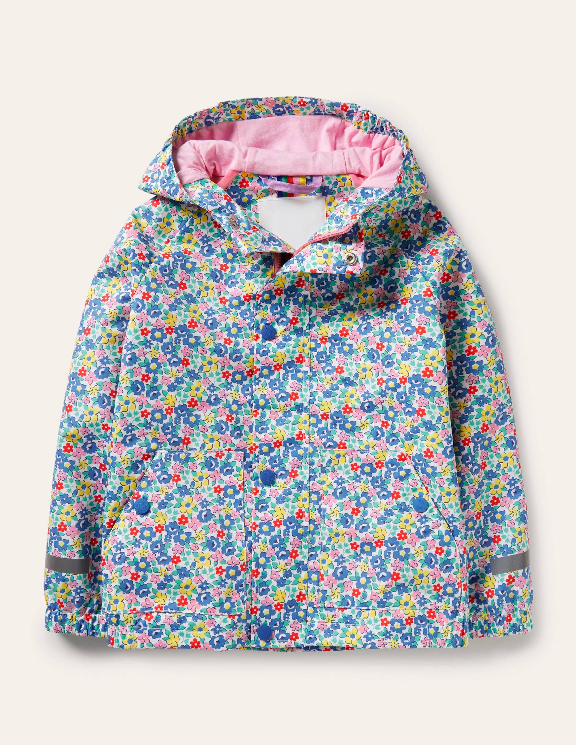 Waterproof Rain Jacket-Multi Spring Floral - Image 1