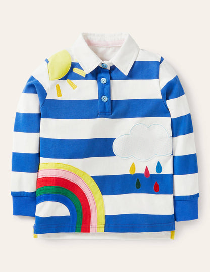 Appliqué Rugby Top-Bright Marina Blue/Ivory-4