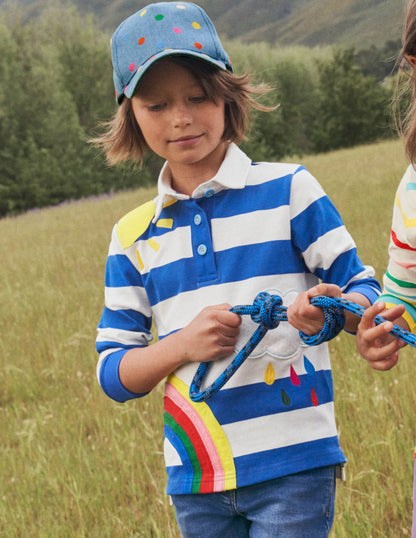 Appliqué Rugby Top-Bright Marina Blue/Ivory-1