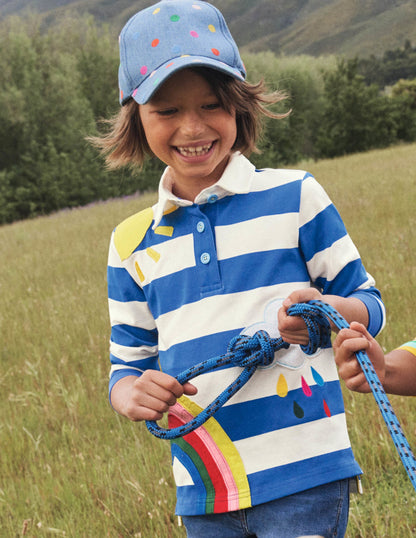 Appliqué Rugby Top-Bright Marina Blue/Ivory-2