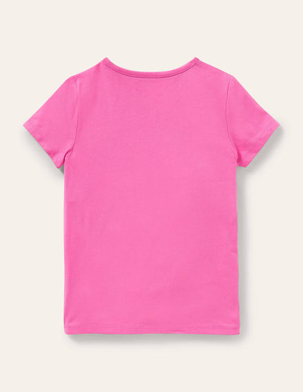 Adventure Appliqué T-shirt-Strawberry Ice Mountain
