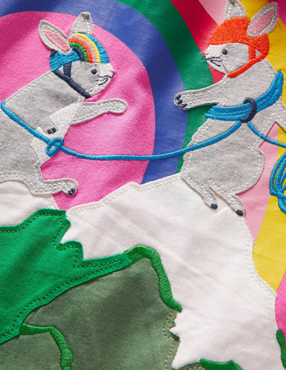 Adventure Appliqué T-shirt-Strawberry Ice Mountain-3