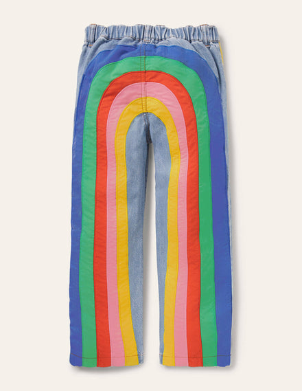 Appliqué Jeans-Mid Vintage Denim Weather