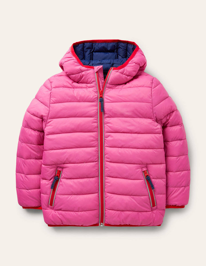 Cosy Pack-away Padded Jacket-Tickled Pink