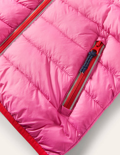 Cosy Pack-away Padded Jacket-Tickled Pink