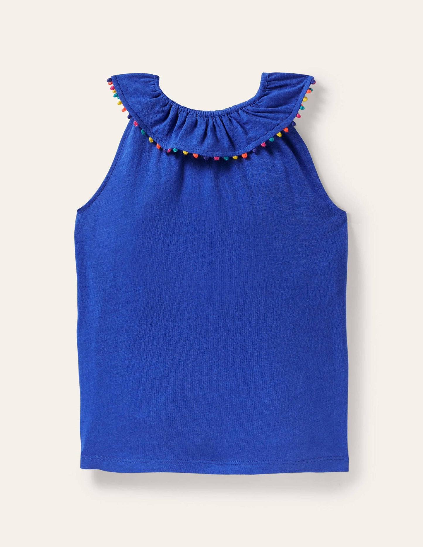 Charlie Pom Jersey Vest-Brilliant Blue