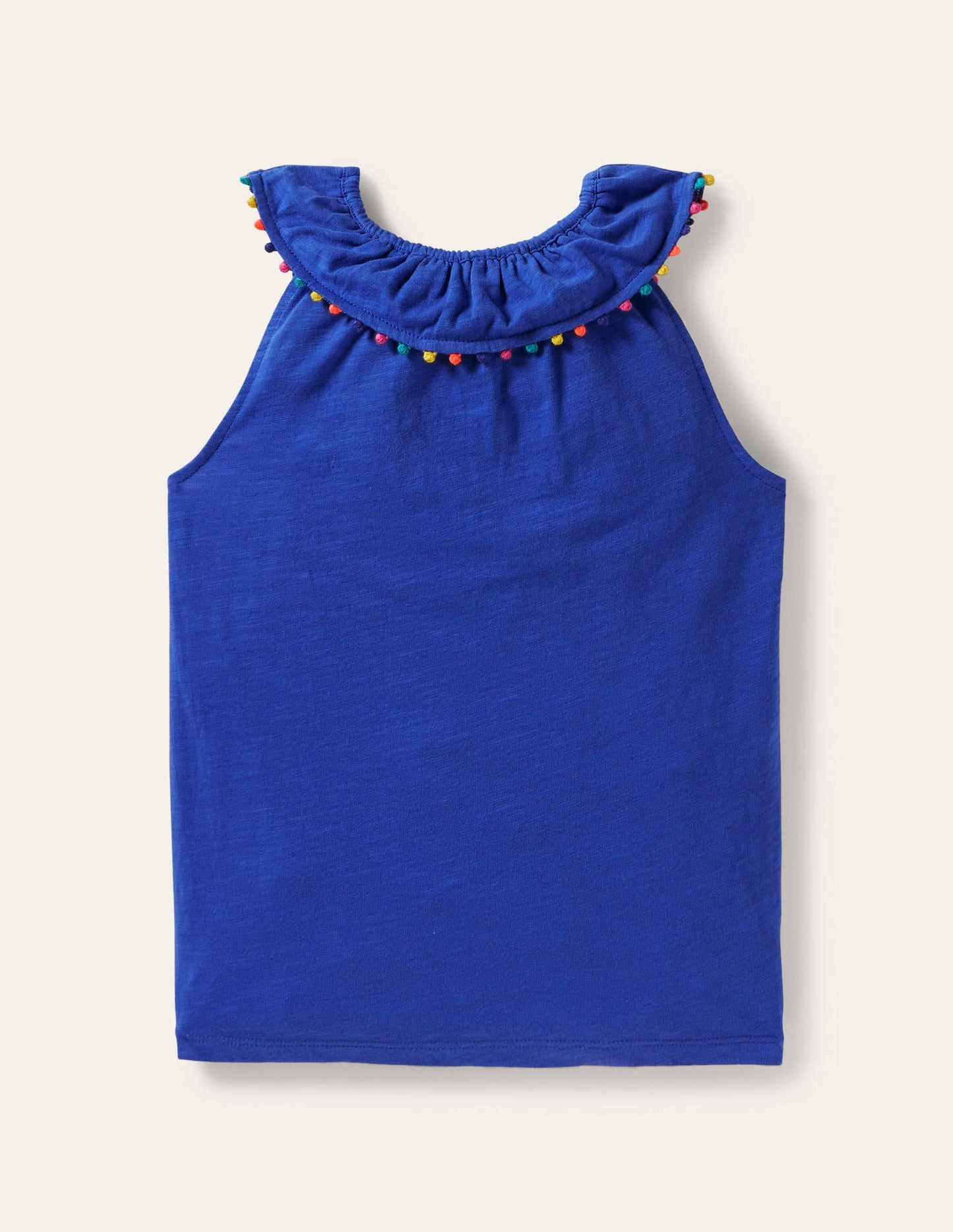 Charlie Pom Jersey Vest-Brilliant Blue