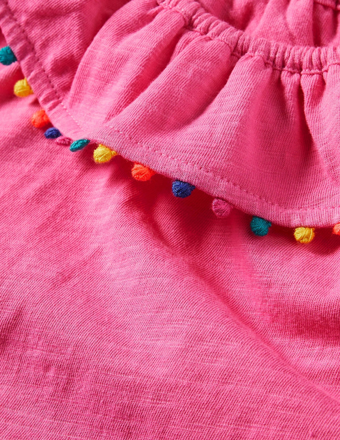 Charlie Pom Jersey Vest-Strawberry Ice Pink
