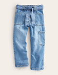 Tie-waist Cargo-Mid Vintage Denim