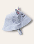 Novelty Hat-Blue/Ivory Ticking Bunny