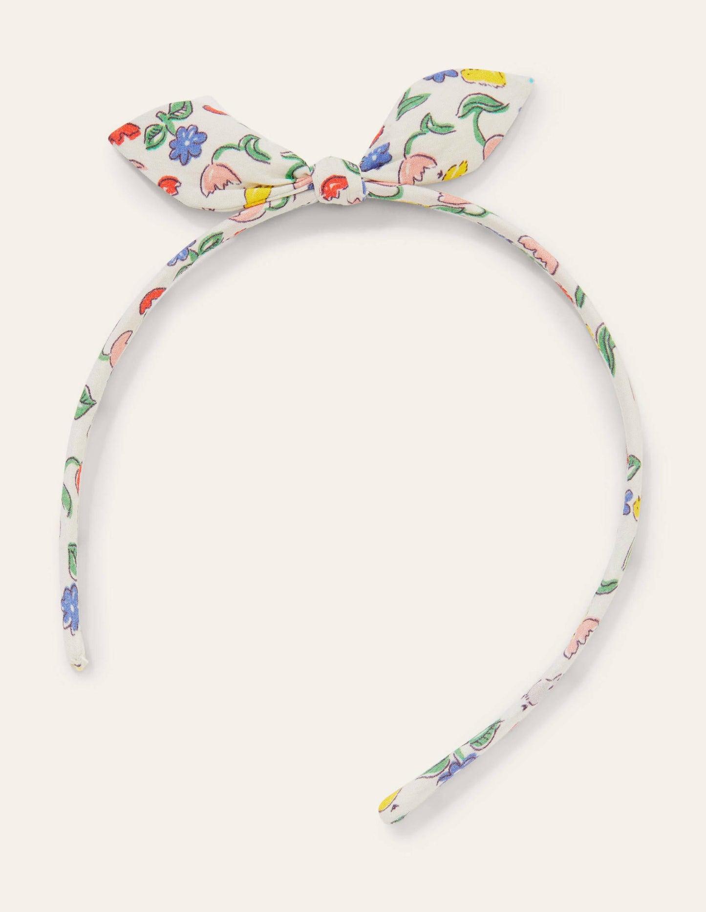 Skinny Bow Headband-Ivory Baby Chicks