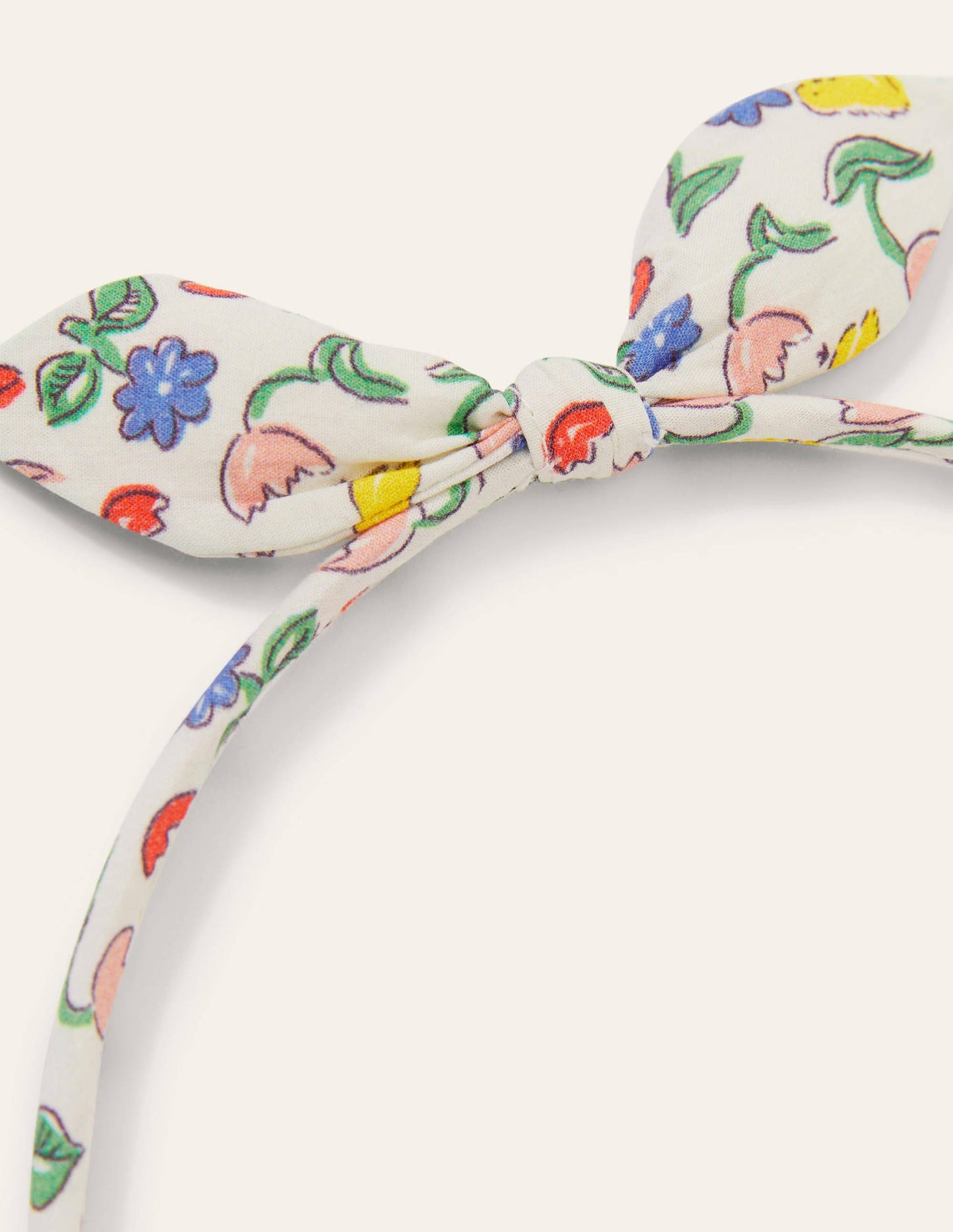 Skinny Bow Headband-Ivory Baby Chicks