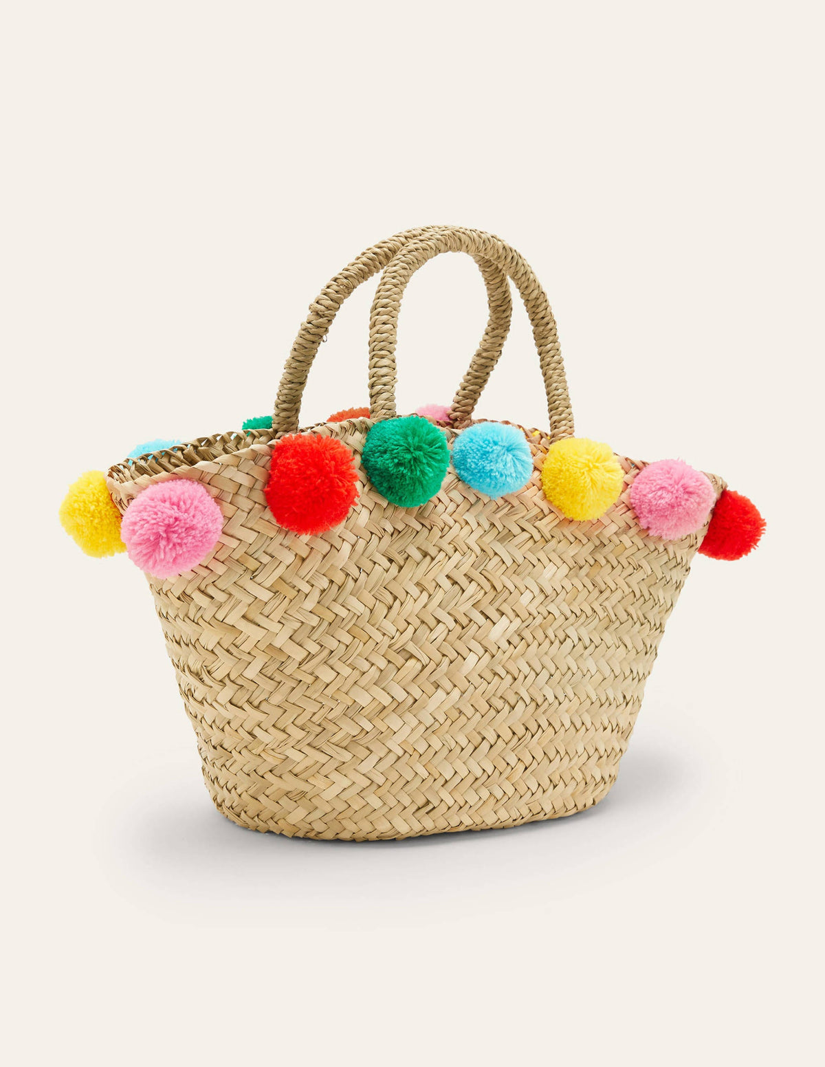 Basket Bag-Pom Poms - Image 1