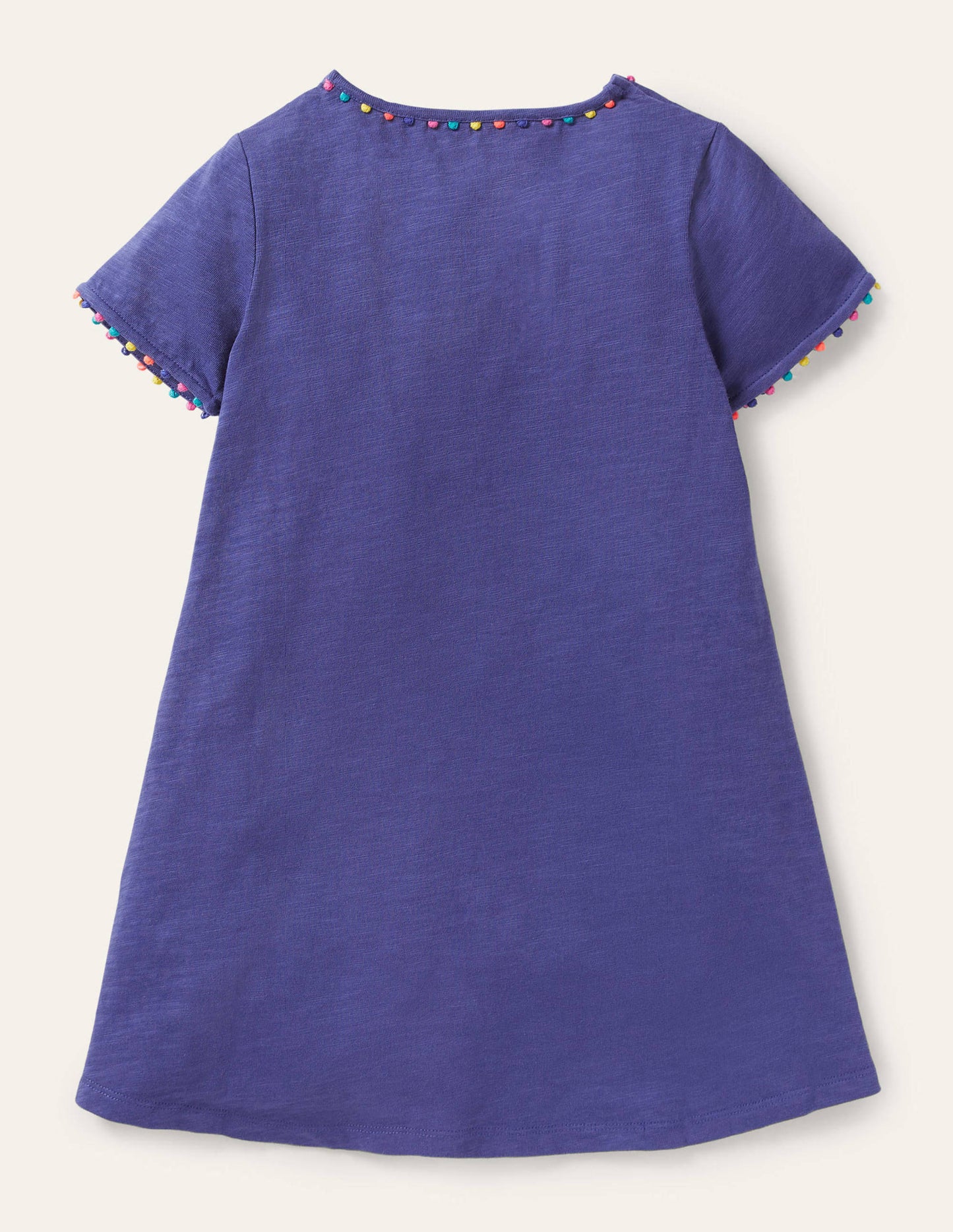 Charlie Pom Jersey Dress-Starboard Blue