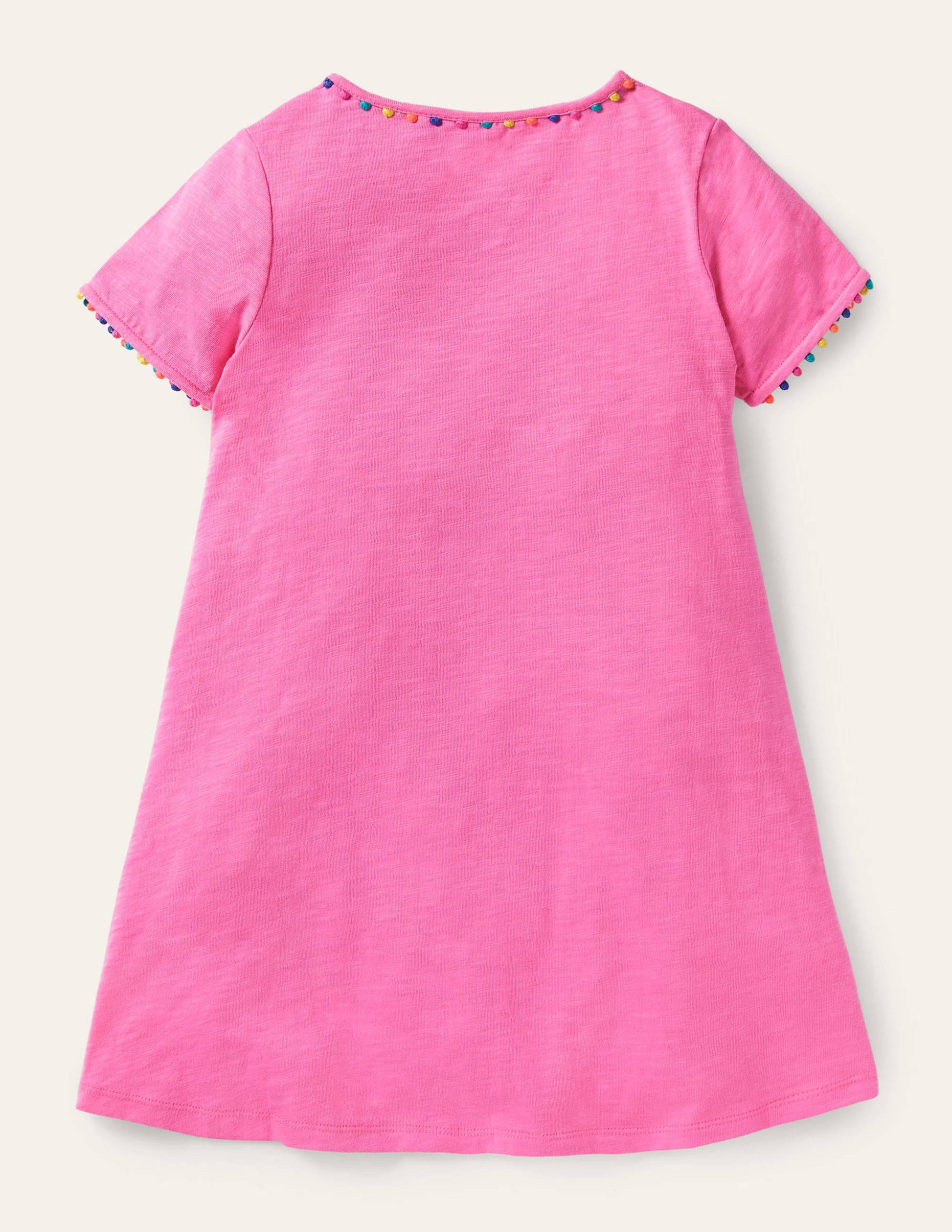 Charlie Pom Jersey Dress-Strawberry Ice Pink-2