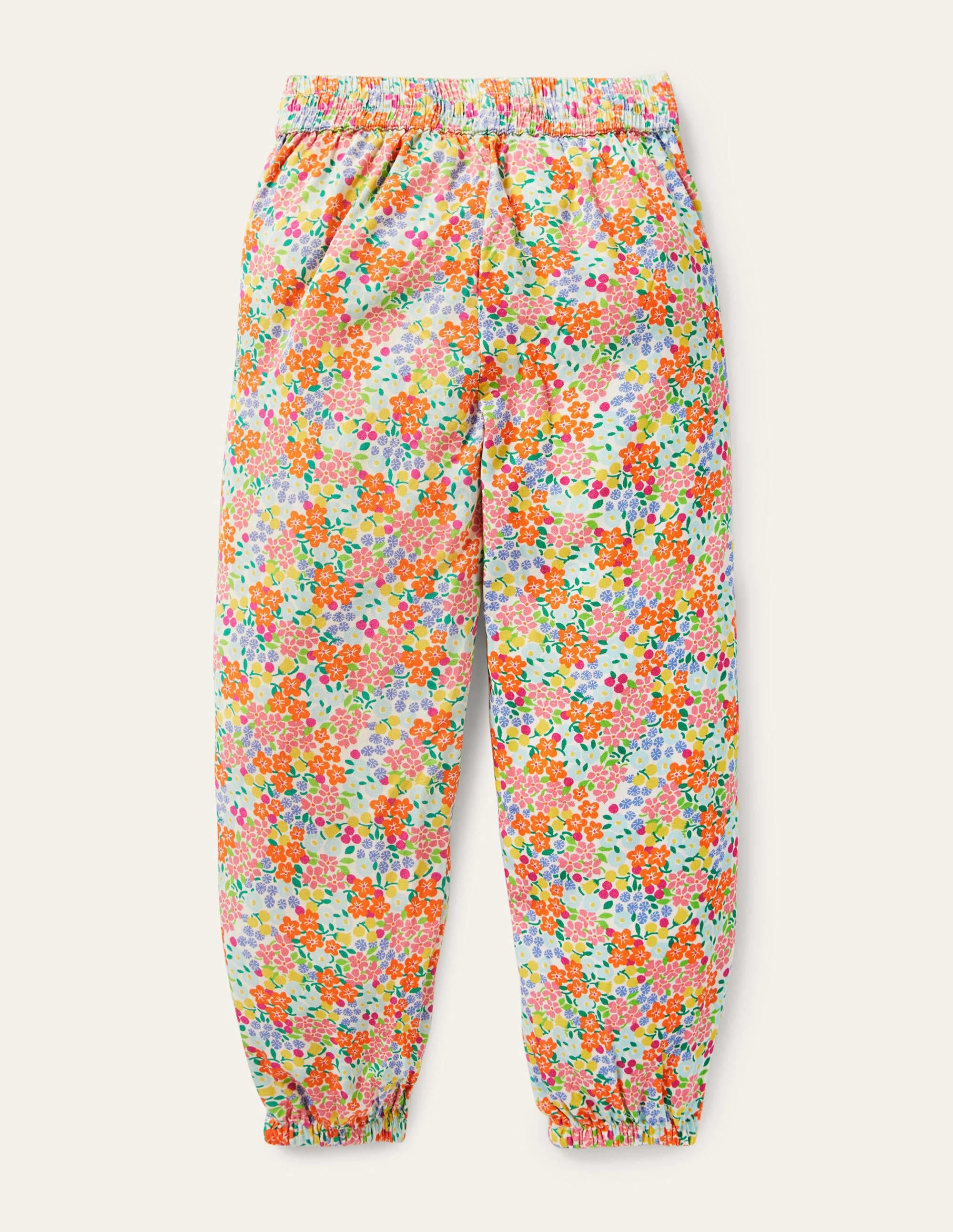 Relaxed Woven Printed Trousers-Multi Tropical Floral - Image 2