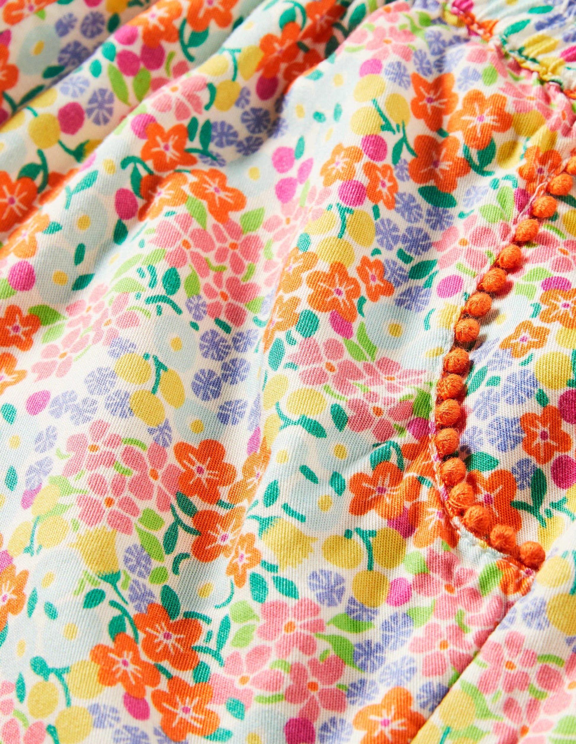Relaxed Woven Printed Trousers-Multi Tropical Floral-3