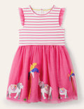 Tulle Dress-Tutti Fruity Elephants