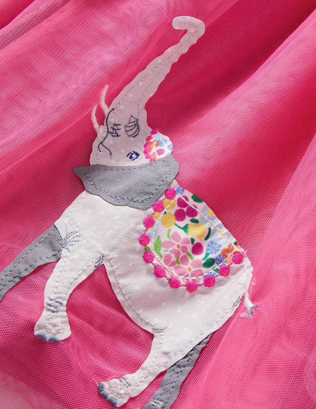 Tulle Dress-Tutti Fruity Elephants - Image 3