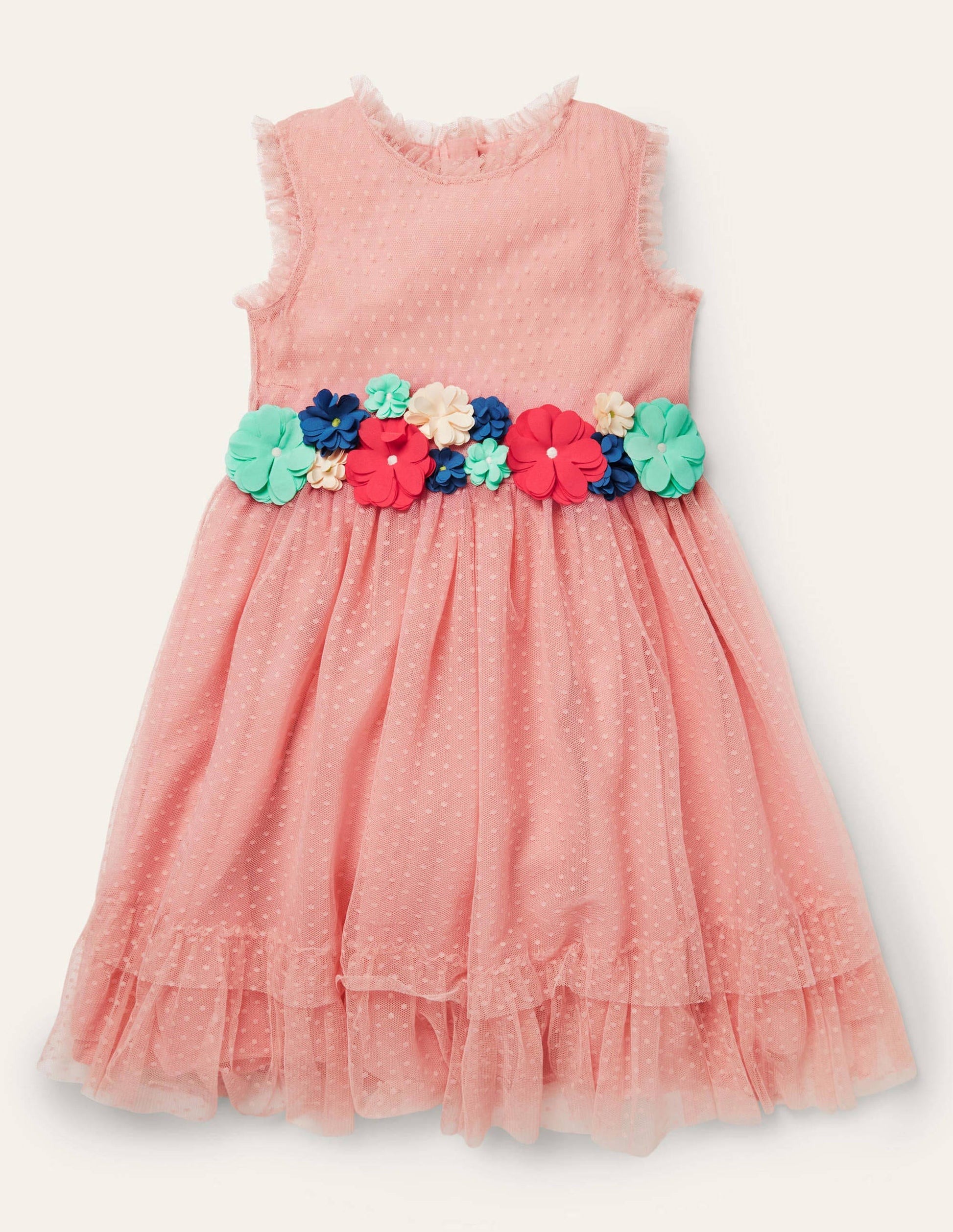 Floral Corsage Dress-Almond Blossom Pink-1