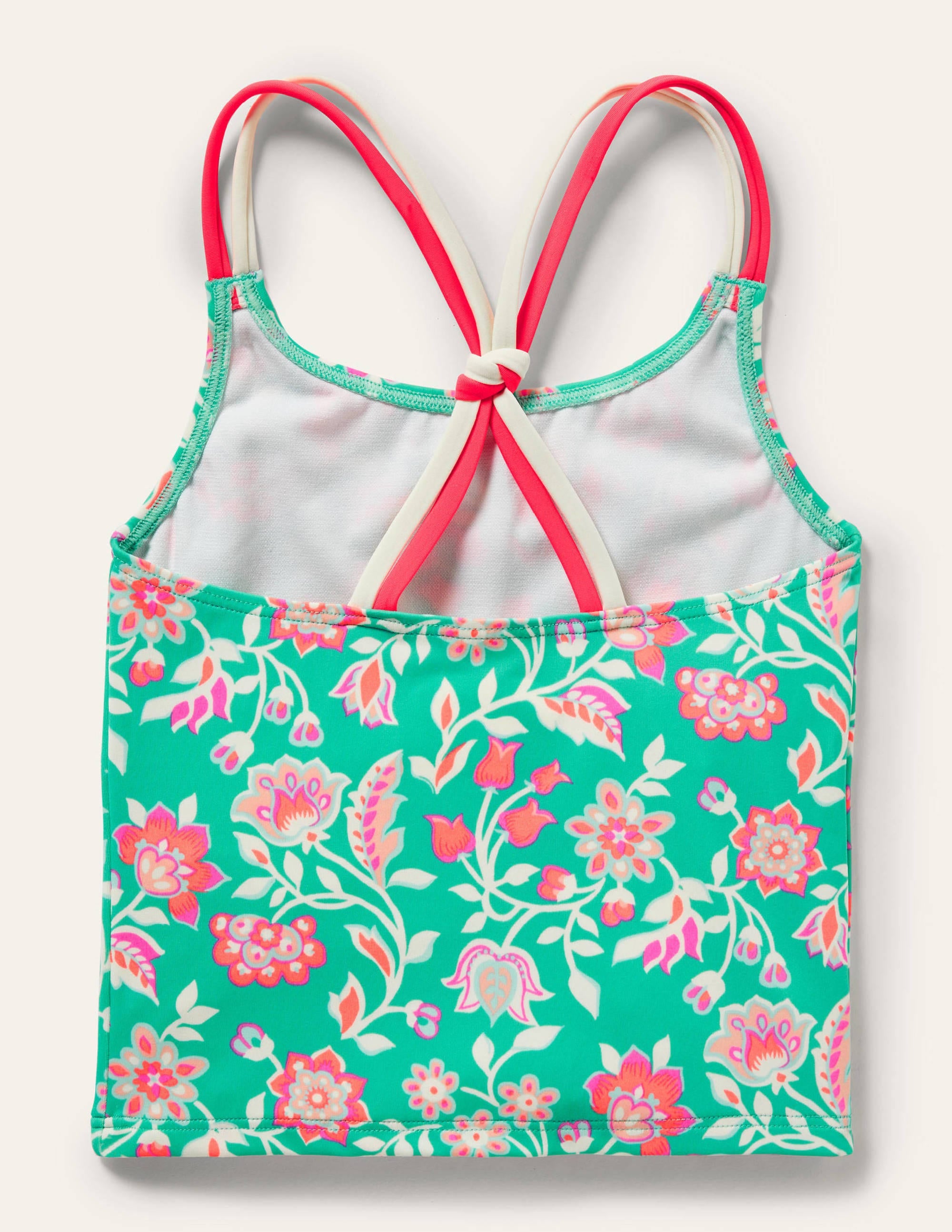 Patterned Tankini Top-Tropical Green Paisley - Image 2