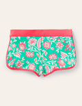 Patterned Swim Shorts-Tropical Green Paisley