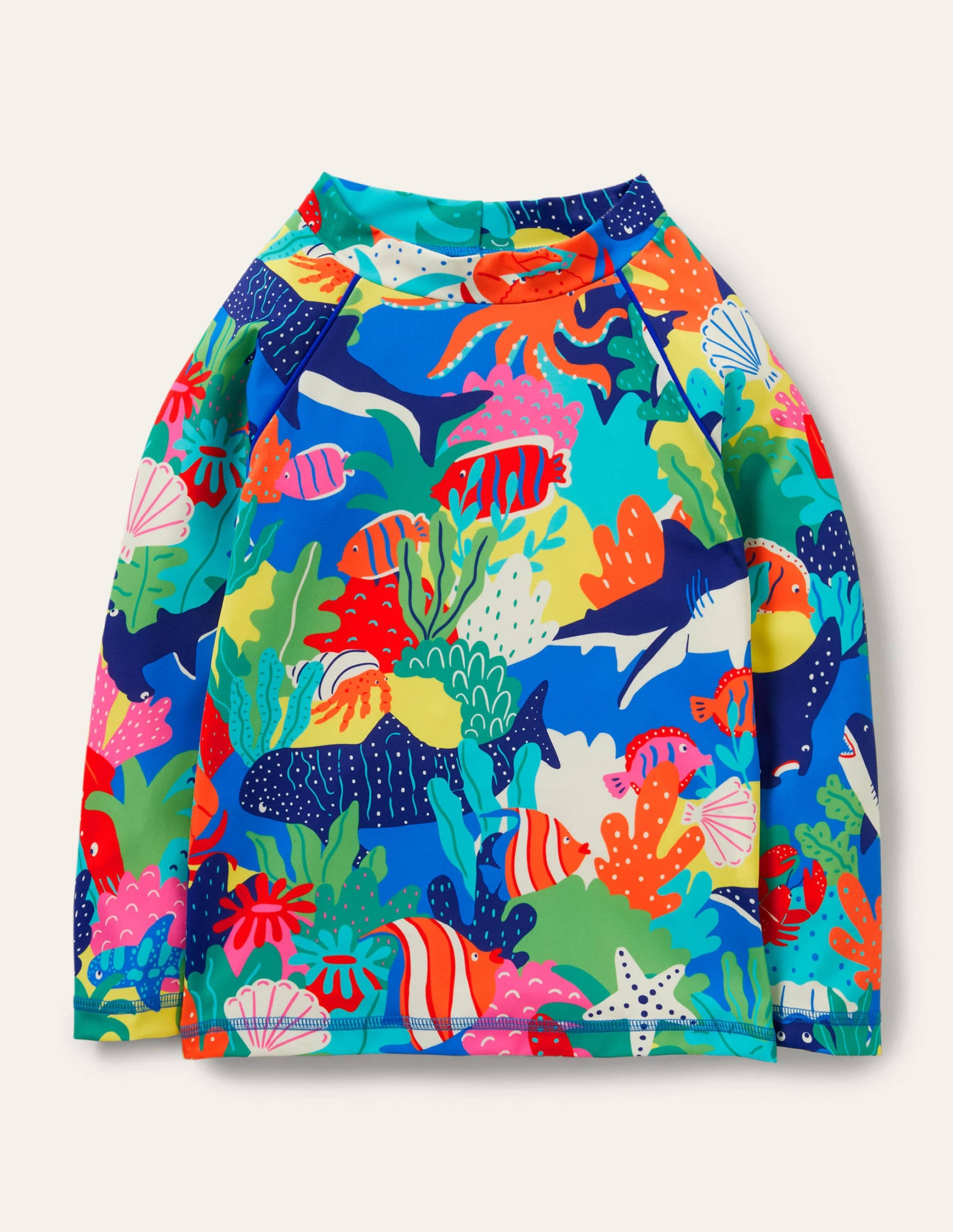 Patterned Rash Vest-Multi Rainbow Reef - Image 1