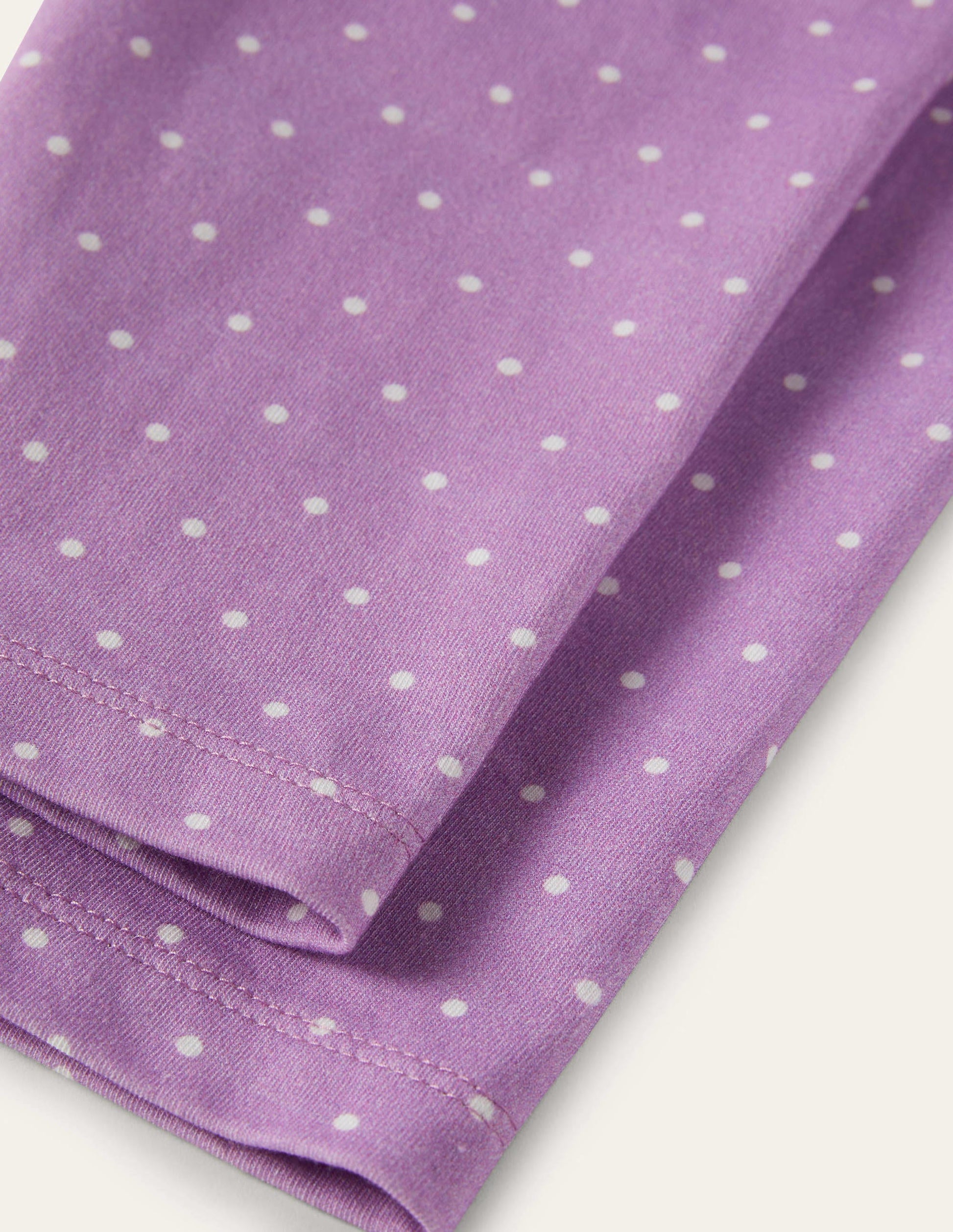 Fun Cropped Leggings-Cool Violet Ivory Pin Spot-3