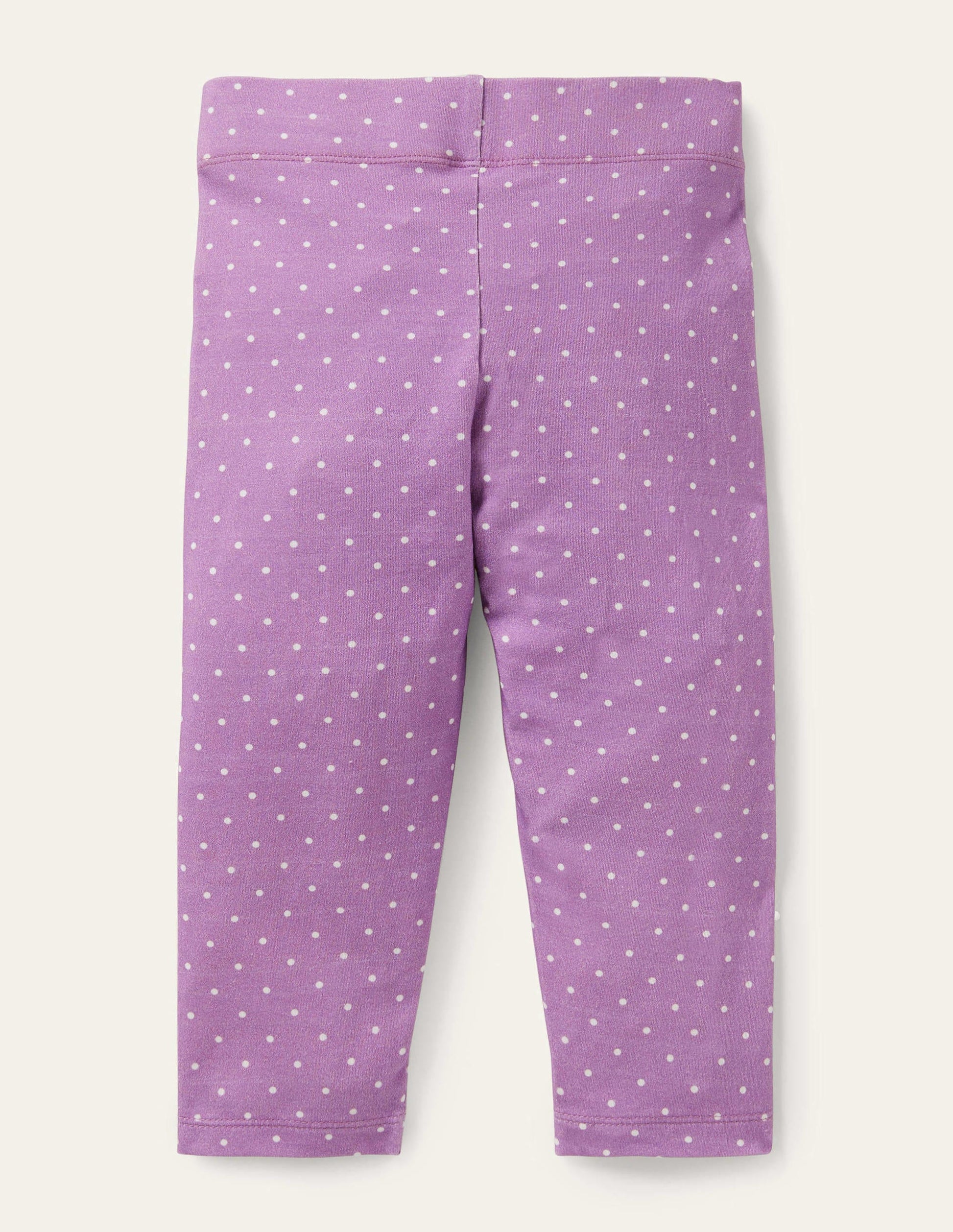 Fun Cropped Leggings-Cool Violet Ivory Pin Spot-4