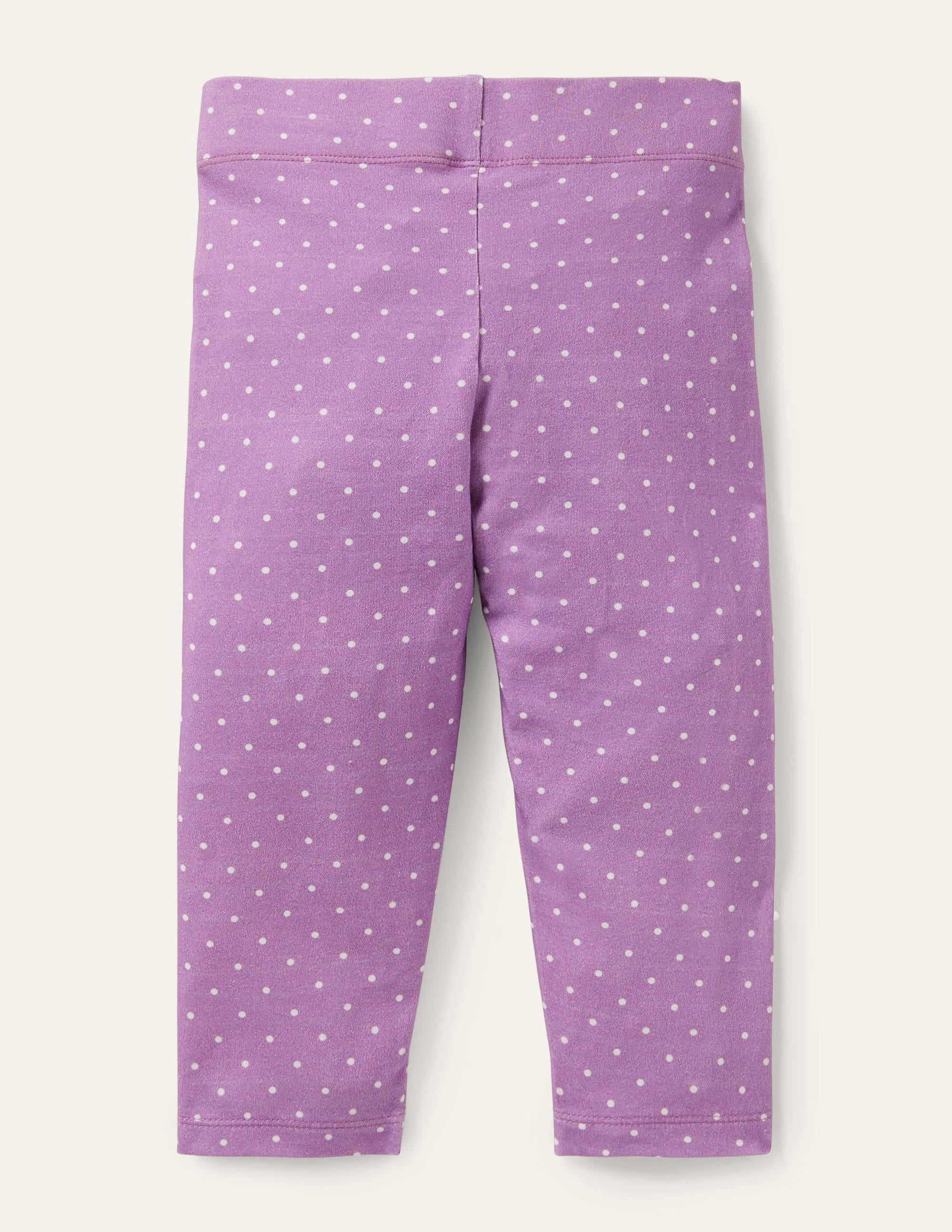 Fun Cropped Leggings-Cool Violet Ivory Pin Spot - Image 4