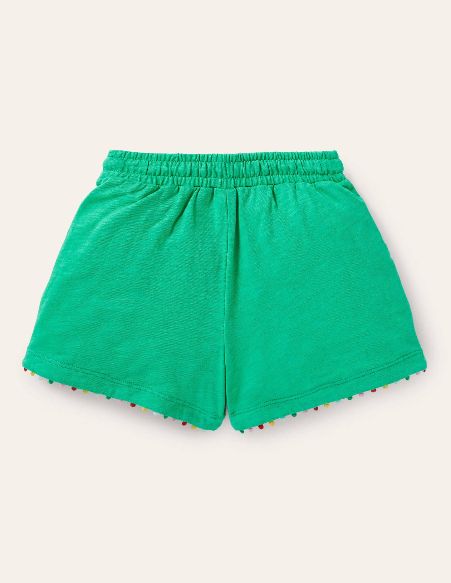 Charlie Pom Jersey Shorts-Tropical Green