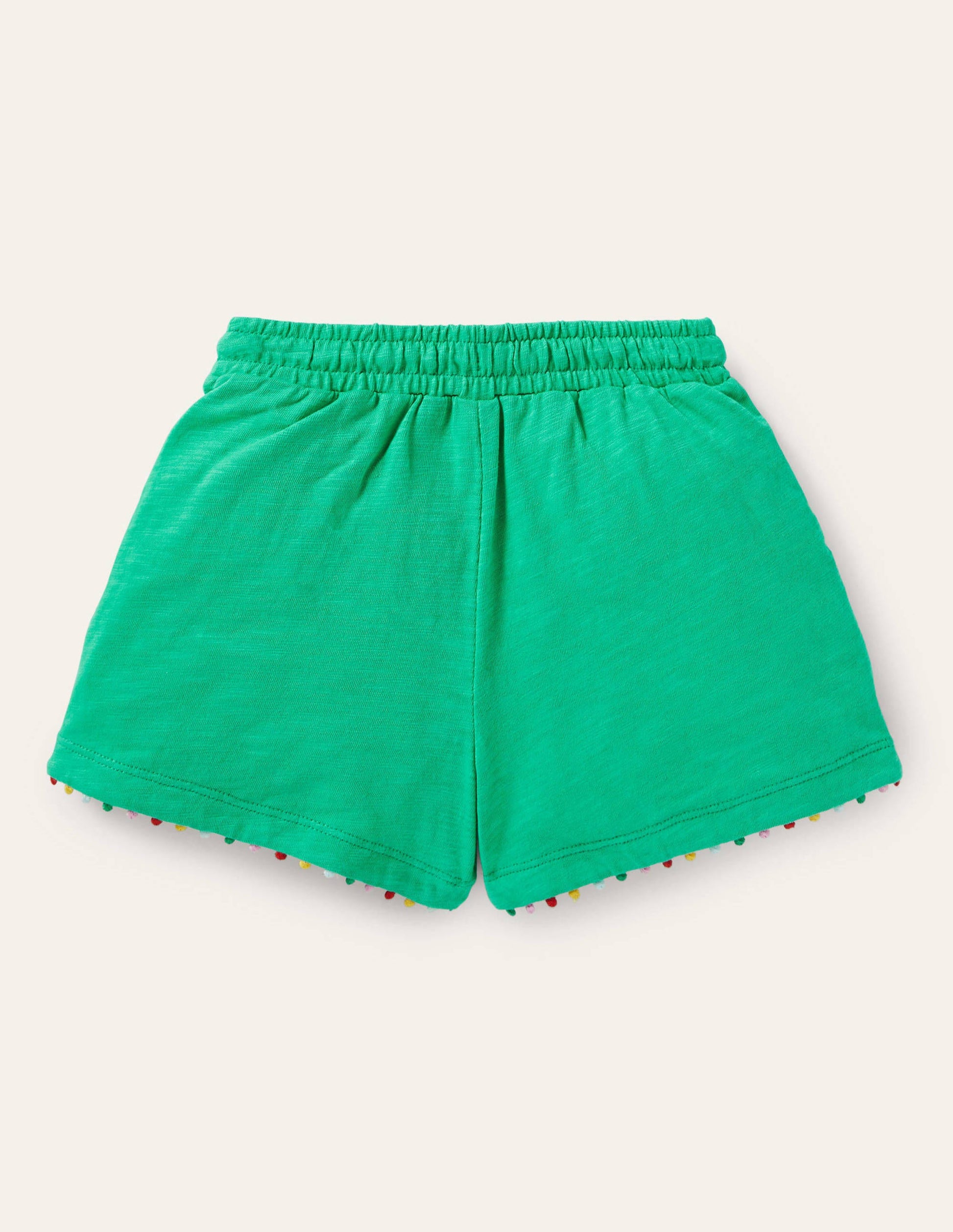 Charlie Pom Jersey Shorts-Tropical Green-2