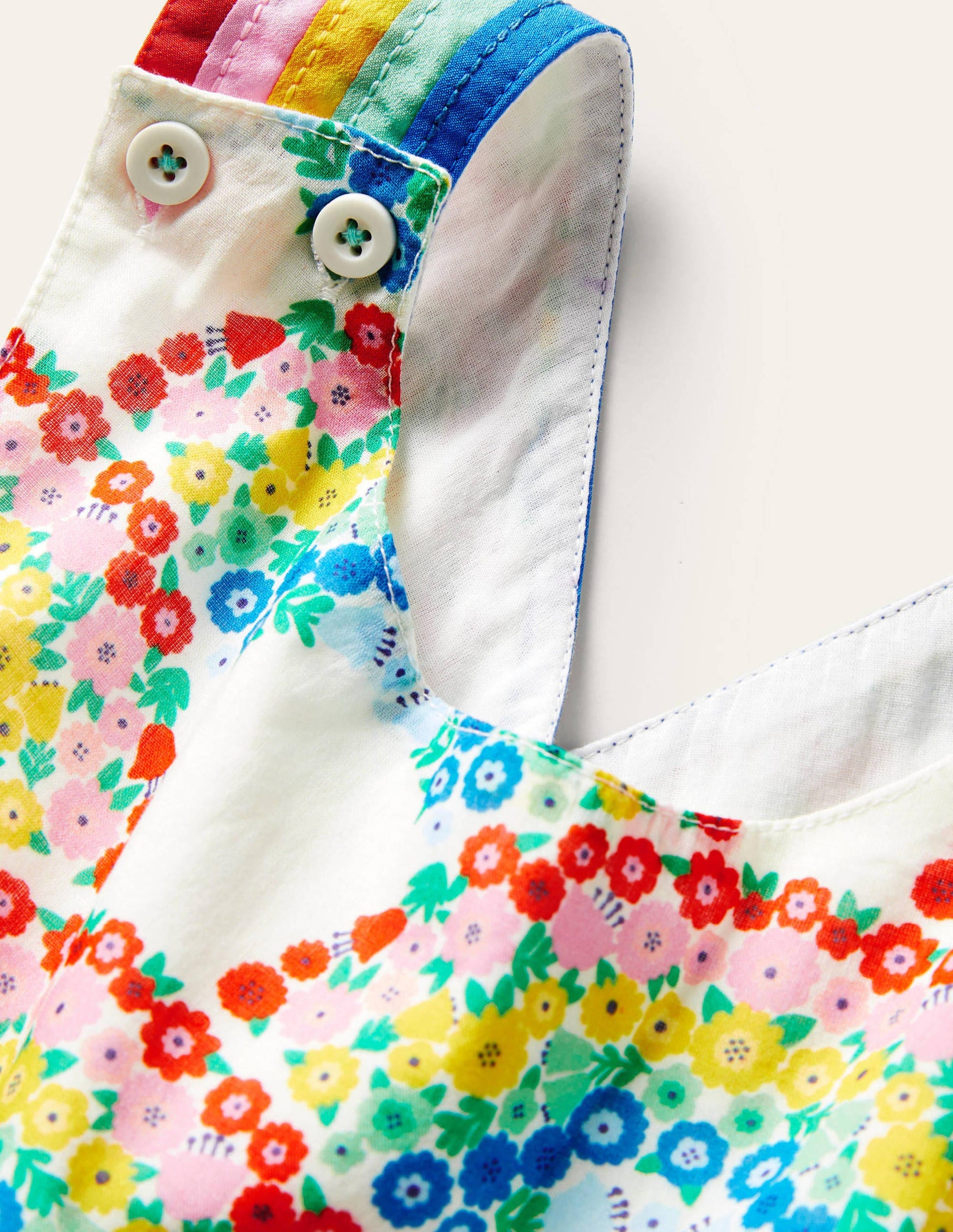 Cross-back Dress-Multi Rainbow Floral-3