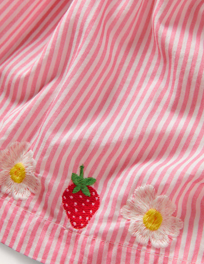 Cross-back Dress-Pink Lemonade/ Ivory-3