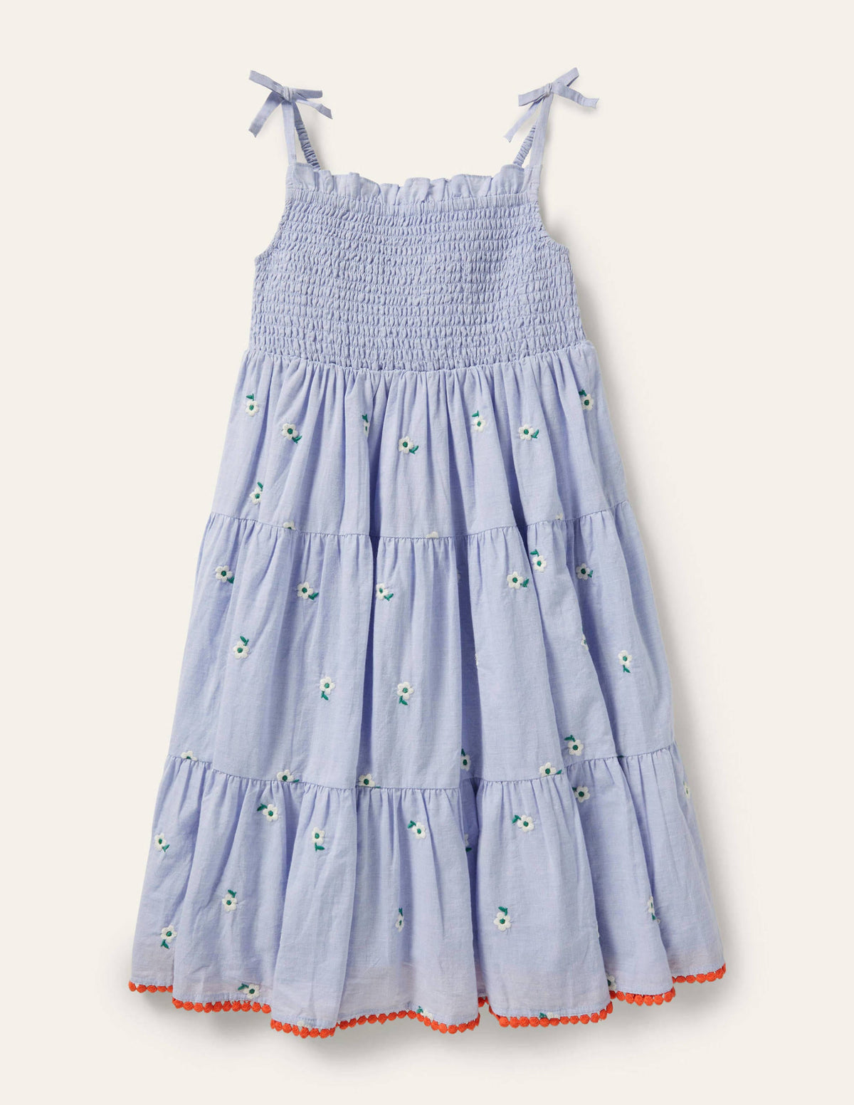 Tiered Sun Dress-Chambray - Image 1