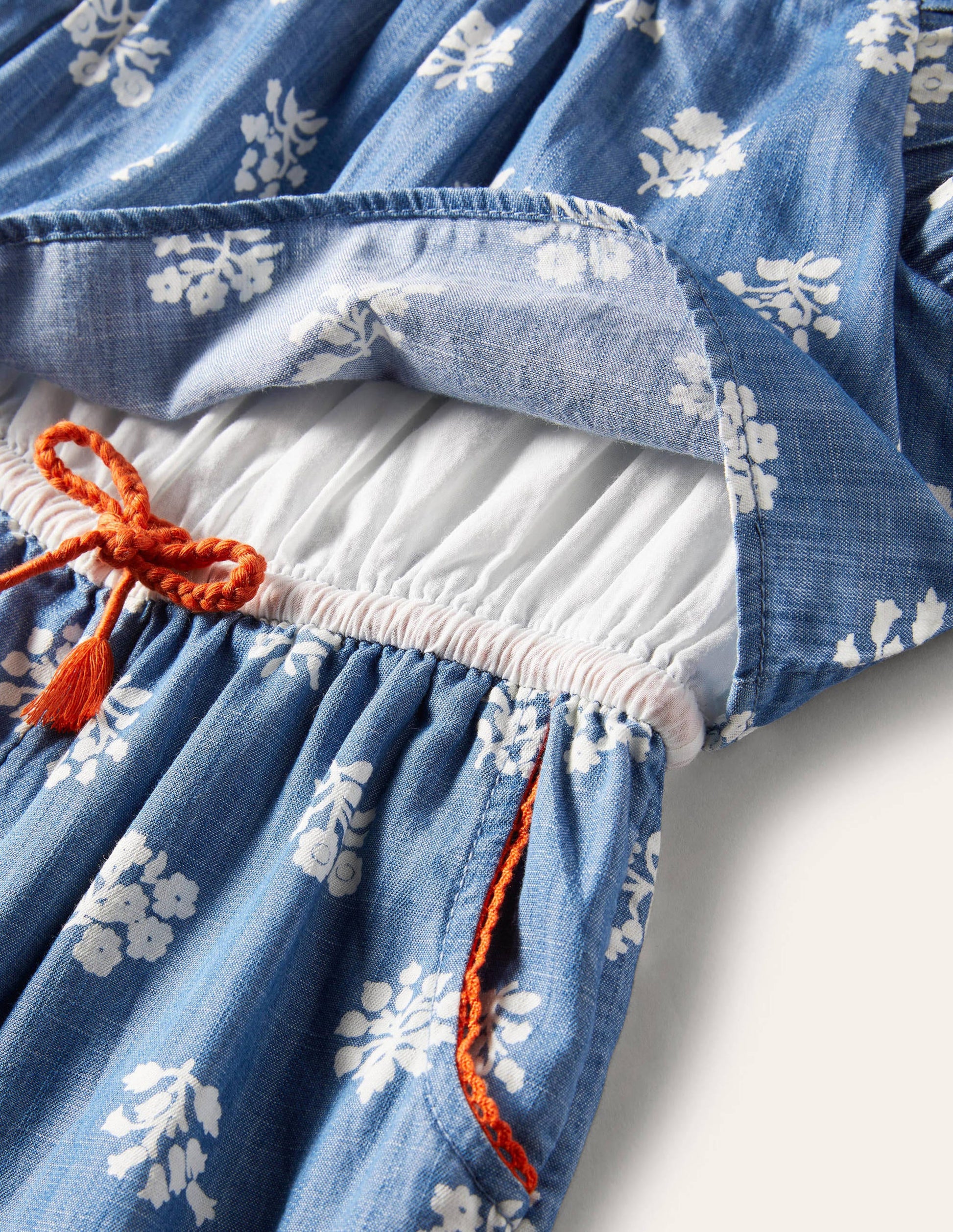 Woven Jumpsuit-Woodblock Chambray-3