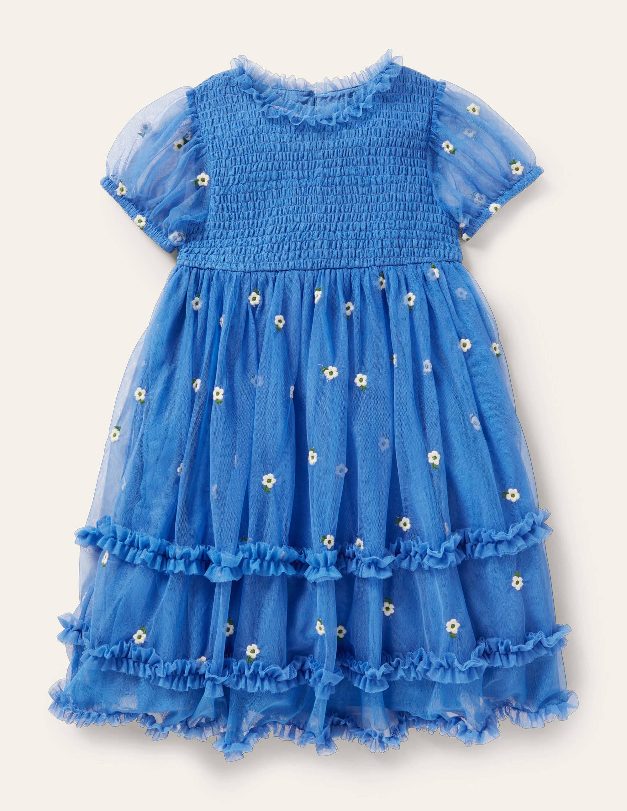 Tiered Tulle Dress-Elizabethan Blue - Image 1