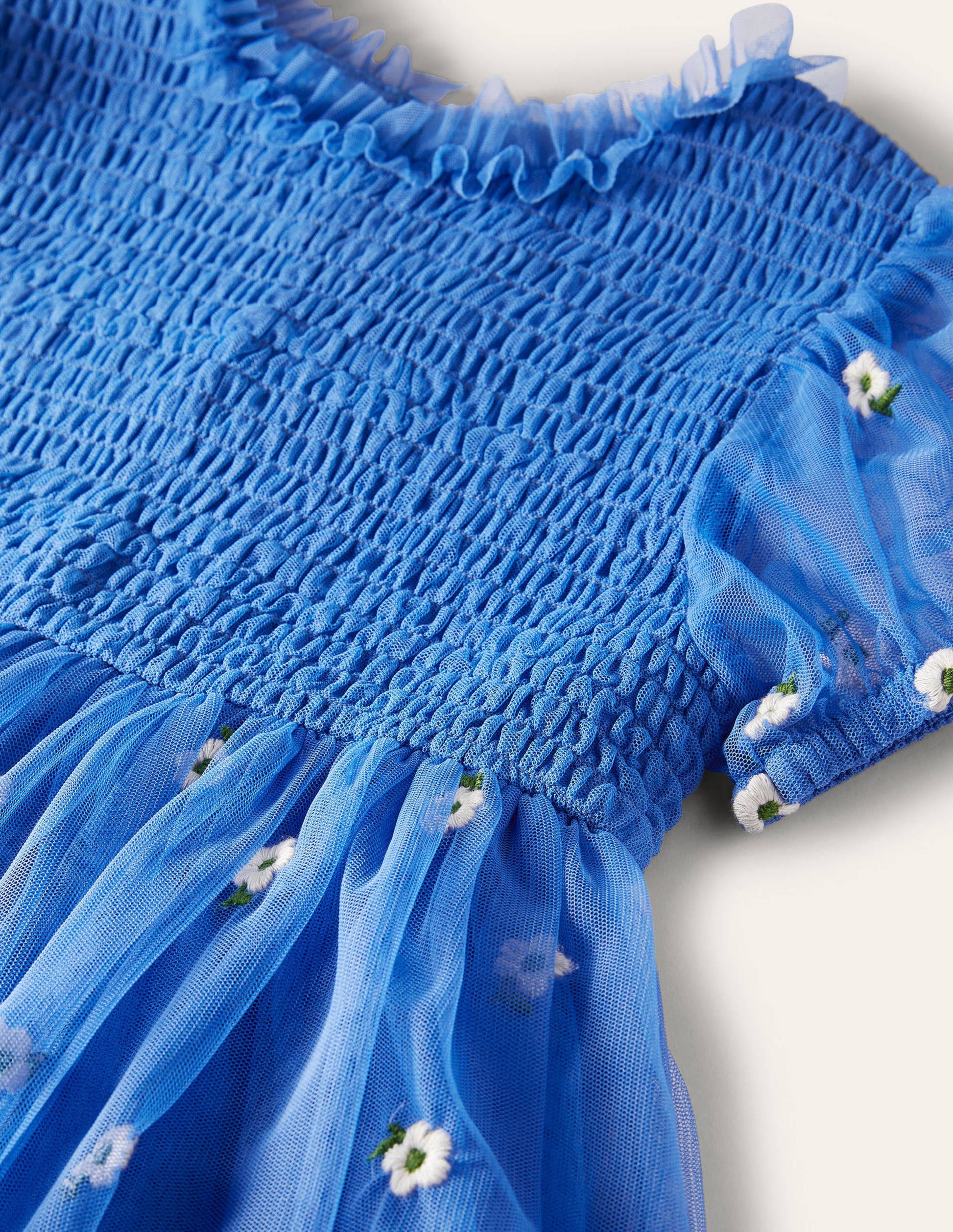 Tiered Tulle Dress-Elizabethan Blue-3