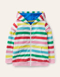 Towelling Hoodie-Multi Stripe